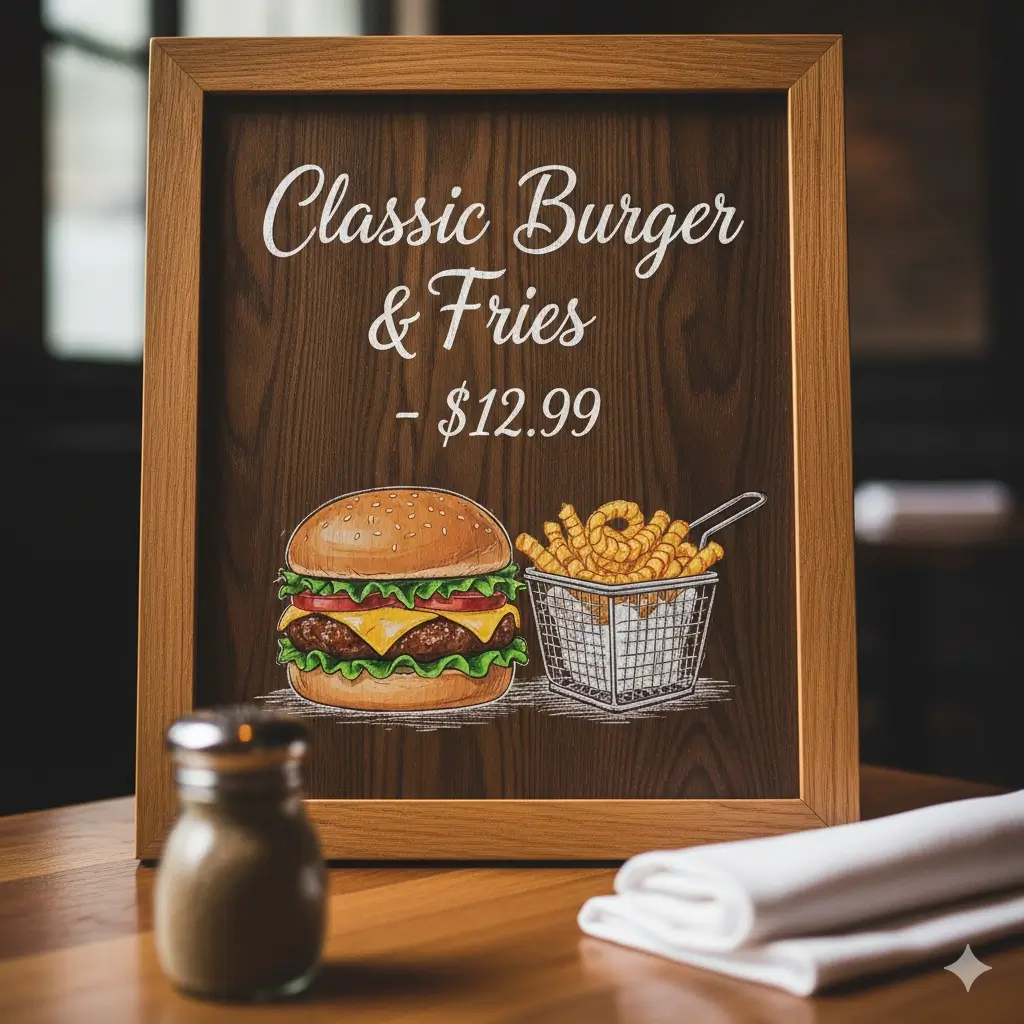Before editing - Restaurant Menu Update